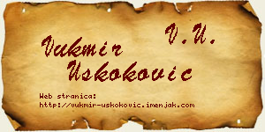 Vukmir Uskoković vizit kartica